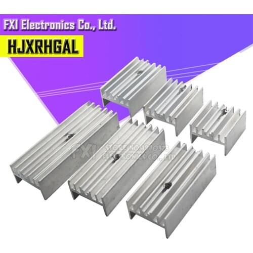 100Pcs 15*10*16/20/22/25/30/35/40/50 Transistor Aluminum Heatsink Radiator With hjxrhgal For Transistors TO-220 TO220 white