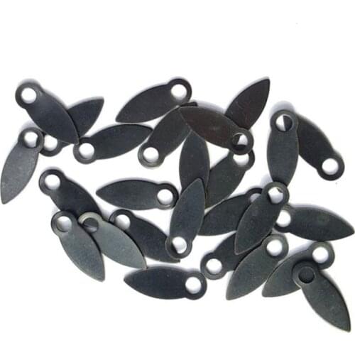 100Pcs /Bag 17*7mm Black Metal Sheets Decor Brads Scrapbook Rotating Locks Buttons Frame Hooks Decoration Accessory Notebook