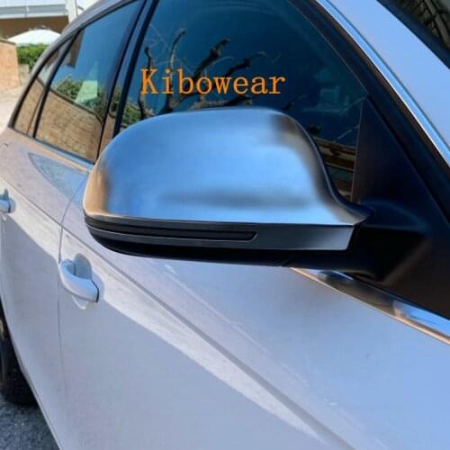 Kibowear for Audi A4 A5 B8 SQ3 Q3 A6 C6 Side Wing Mirror Covers Cap Silver Matte Chrome 2008 2009 2010 2012 A3 8P