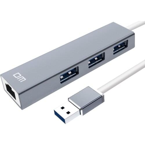 3 Port USB3.0 High speed HUB with 1000mbps ethernet port CHB012 support 1TB HDD transfer speed up to 300mb/s