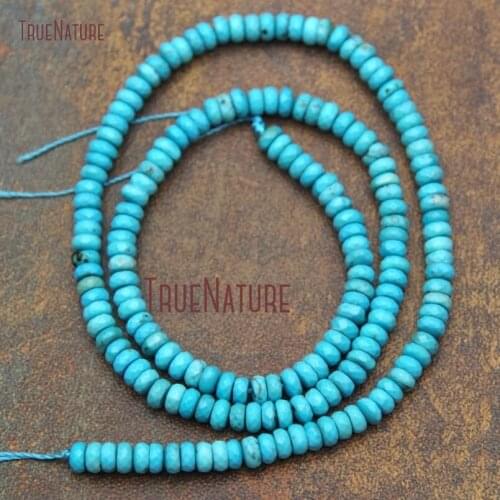 5Pcs 15.5inch Top Seller Man Made Turquoises Beads Faceted Rondelle Beads Beads BE13487