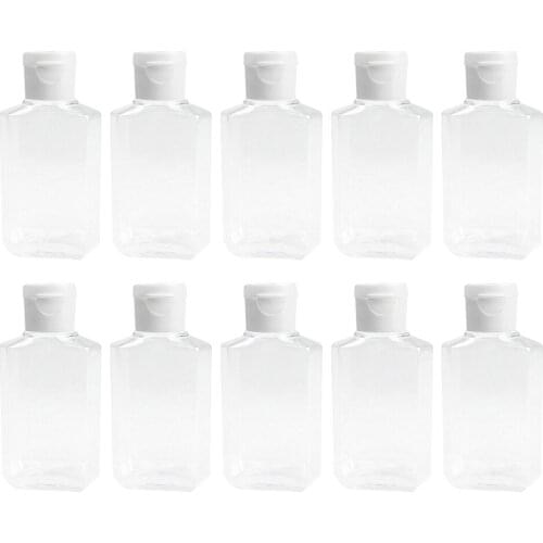 50PCS Compact Transparent Hydrogel Bottle Small Flat Sub Bottle Hand Soap Bottle