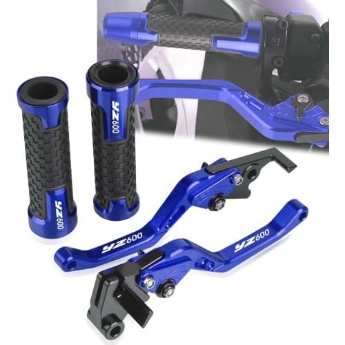 7/8'' 22MM YZ 600 FOR YAMAHA YZ600 1986-1988 1987 Motorcycle Accessories CNC Aluminum Brake Clutch Levers Handlebar Grips LOGO