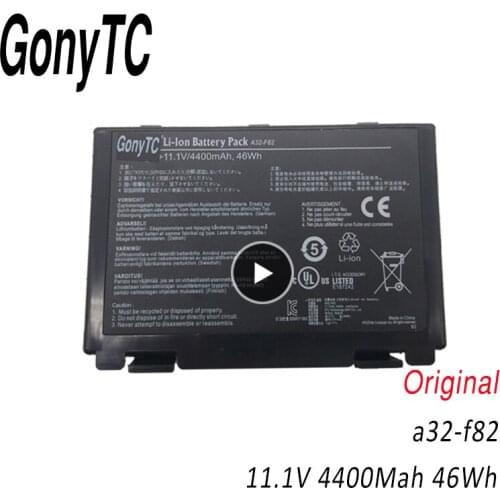 GONYTC A32-F82 K50in 6 Cell Battery Pack For Asus K40 F82 A32 F52 K50 K60 L0690L6 K40in K40af K50ij