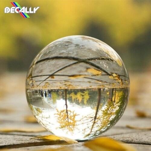 Home Decoration Accessories Modern 8 Cm Quality Lensball Scope Miniature Figurines Pictures Feng Shui Crystal Ball