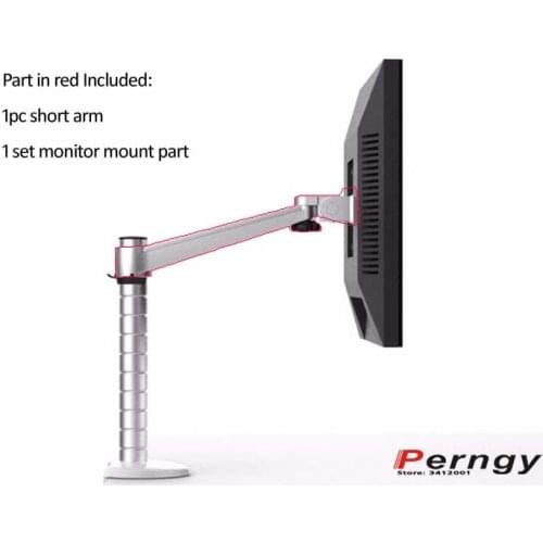 OA-PT01S aluminum foldable short arm monitor mount accessory extension arm for OA-7/OA-7x/OA-3/OA-8/OA-4s/OA-3S Monitor arm part