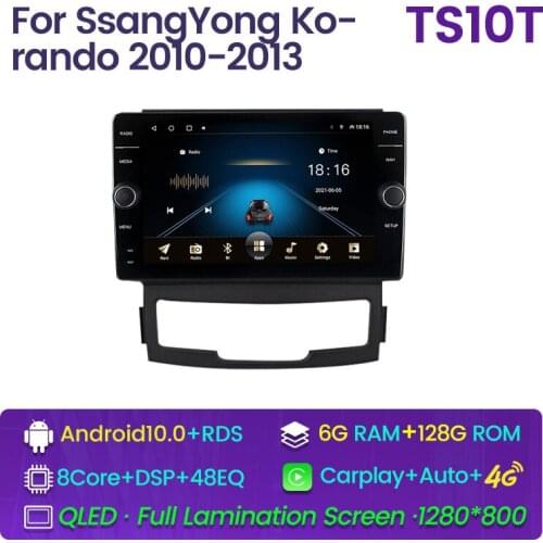 8 Core RAM 6GB Car DVD Player For SsangYong Korando 2010-2013 New Actyon Car GPS Navigation Radio Stereo Have BT GPS Map Russian