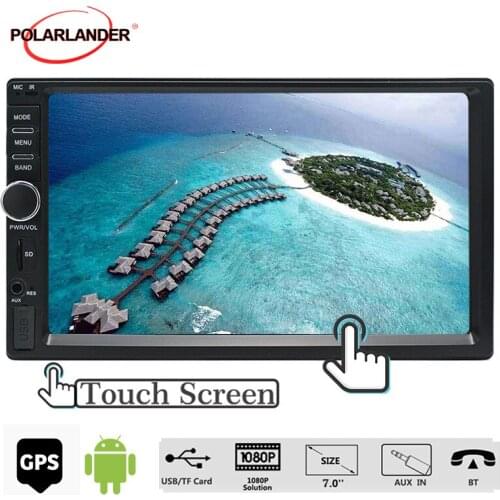 Touch screen Car Multimedia Player Audio Player Autoradio Stereo 7'' Android Bluetooth USB SD 2din GPS Navigation Car Radio