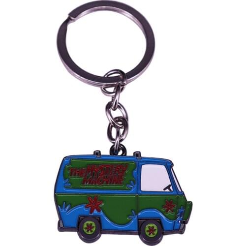 The Gang Mystery Machine van VW Bus Keychain Men Women Fashion Jewelry Gifts Adorn Key Ring Key Chain