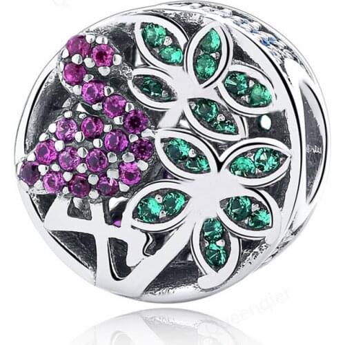 925 Sterling Silver Flower European Charms Bead Fit Original Bracelets Chain DIY Girl Women Pendant Charm Beads Jewelry Making