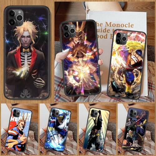 All Might My Hero Academia anime Phone Case For iphone 5 5S SE 2 6 6S 7 8 11 12 Mini Plus X XS XR Pro Max black trend cover