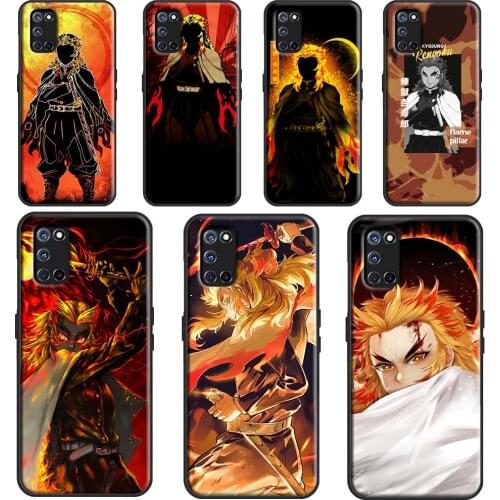 Kyojuro Rengoku Kimetsu no Yaiba Cover For OPPO A5 A9 A53 A31 2020 A1K A3S A5S A15 A52 A72 A83 A91 A93 Find X3 Pro F5 Case