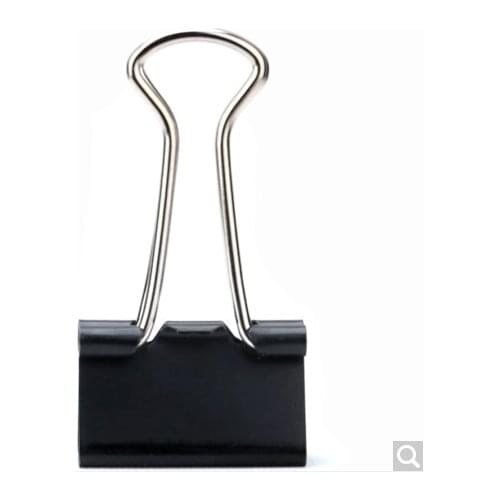 Deli 8566 Black Long Tail Ticket Holder / Business Office / Student/Stationery Cip / Swallow Tail Clip 15mm 60 Pieces / Box