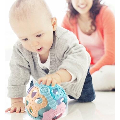 Babies Infants Rattle Soft Teether Crawling Ball Fitness Toy Ball Educational Activity & Gear Kids Accessories For 0-2 Years Old