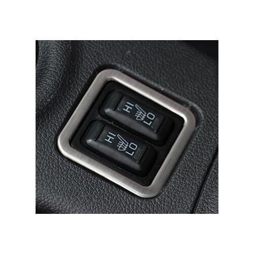 For Mitsubishi Outlander 2013 2014 seat heating button decorative frame stainless steel interior paste