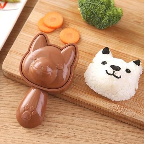 Household Creative Puppy Dog Bone Rice Baking Mold Sushi Childrens Bento Rice Mold Plastic Mould Kitchen Items Home Gadgets