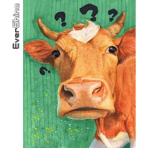 Evershine Diamond Embroidery Cows Full Square Round 5D Diamond Painting Animal New Arrival Mosaic Cross Stitch Handmade Hobby