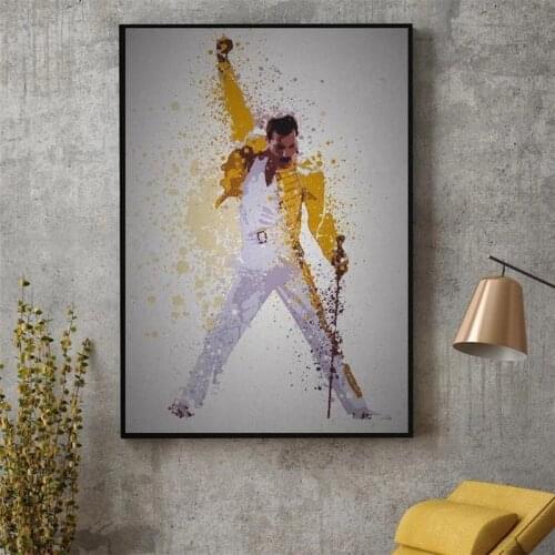 Freddie Mercury Bohemian Great Rhapsody Rock Music Band Star Poster Wall Art Pictures Painting Canvas Printing Room Home Decor