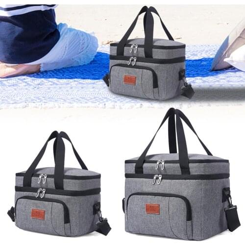 10L/25L Picnic Insulated Cooler Bag Leakproof Thickening Cooler Tote Bag With Handle & Shoulder Strap For Outdoor Picnic Camping