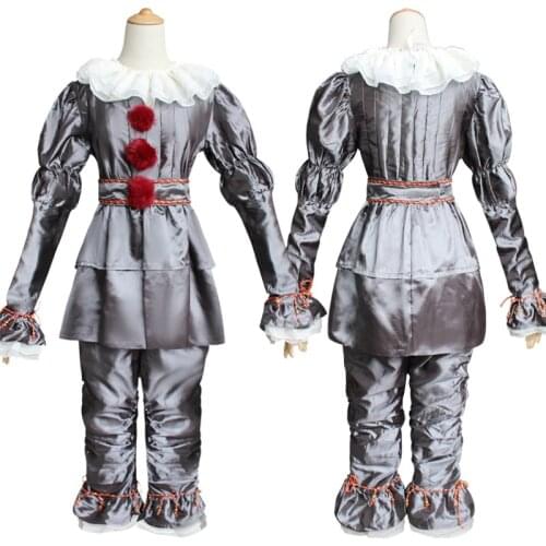 Movie Stephen Kings It Cosplay Costume Pennywise Costume Adult Men Women Fancy Costume Halloween Outfit Suit Clown Costume
