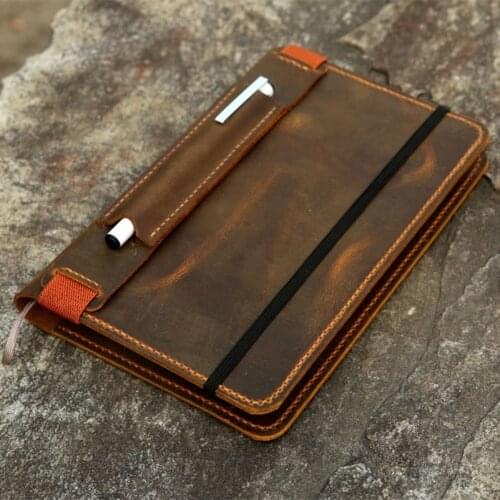 Customized distressed leather cover for Leuchtturm 1917 Medium A5 Notebook / Leuchtturm1917 JOTTBOOK leather journal case