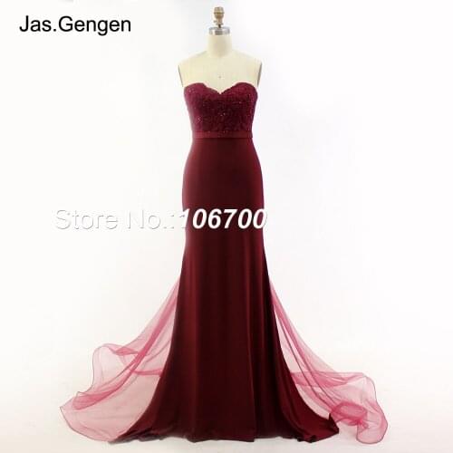 2018 Embroidery Lace With Beading Bridesmaid Dress Back Split Insert Tulle Elegant Prom Gown 1169