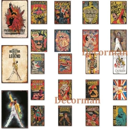 [ Mike86 ] Music Queen Tin Sign Wall Posters Car Painting Gift art Decor Pub LTA-2002 20*30 CM