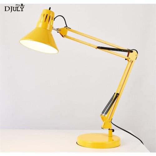 Nordic Minimalism long arm Clip table lamp for living room office study bedroom led desk lamp modern home deco fold table light