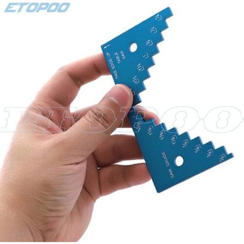 Table saw measuring ruler depth measurement height limit gauge aluminum alloy small saw blade carpentry DIY tool Blue