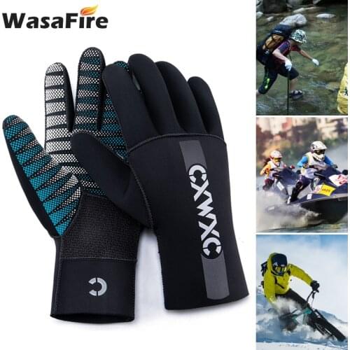 3MM Neoprene Diving Gloves Women Men Anti-slip Underwater Scuba Gloves Waterproof Snorkeling Gloves for Surfing Rafting Cycling