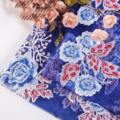 New Lace Three-dimensional Embroidered Cloth Stickers Plant Handmade DIY Fashion Cheongsam Dress Wedding Clothing Accessories