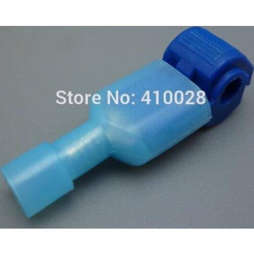 Shhworldsea 500sets=1000pcs Blue 16-14 AWG T-TAPS & MALE WIRE CONNECTORS SPLICE ELECTRICAL WIRING Insulated Wire Terminal