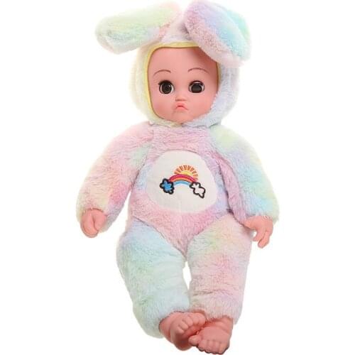 Snowyprincess New Vertical Ear Vinyl Doodle Doll Childrens Toy Singing Doll new born baby items baby doll toys kids toys