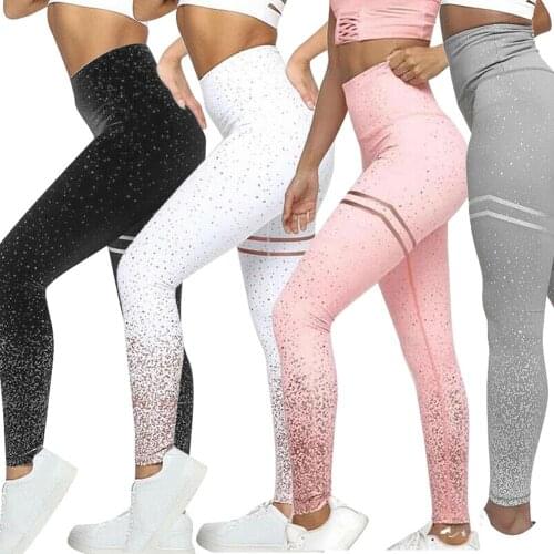 Stamping Yoga Pants Golden High Waist Sports Leggings for Fitness Womens Push Up Gym Tights Mallas Mujer Deportivas Leggins