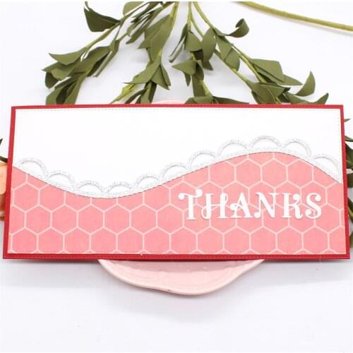 KSCRAFT Slimline Scalloped Border Metal Cutting Dies Stencils for DIY Scrapbooking Decorative Embossing DIY Paper Cards