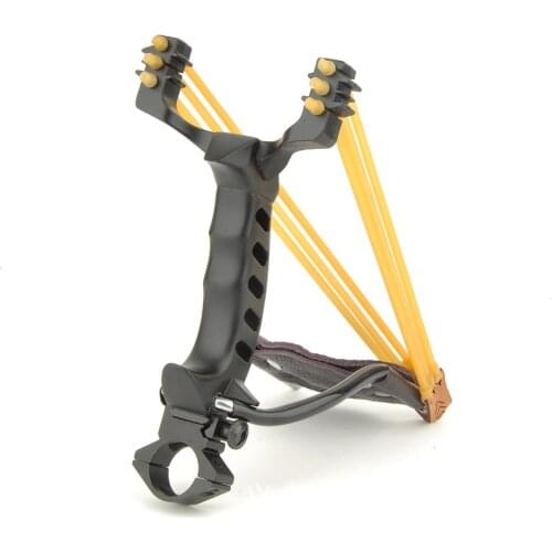 Stainless steel heavy slingshot, outdoor hunting fishing shooting a slingshot. Outdoor shooting toys, childrens classic toys