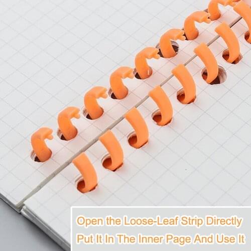 20Pcs Loose-leaf Binding Ring for 30 Holes A4 A5 A6 Spring Spiral Rings Paper Scrapbook Notebook Stationery Office Supplies