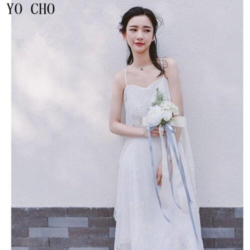 YO CHO white ivory rose peony Bridesmaid Bouquet chair back flower DIY silk flower wedding decoration artificial wedding flower