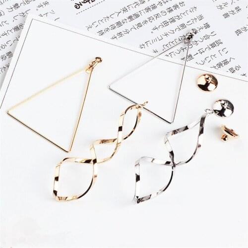 10pcs Copper Plating Tripod Spiral Round Cover Geometric Trendy Earrings For Women Pendant Material Diy Ear Jewelry Accessories