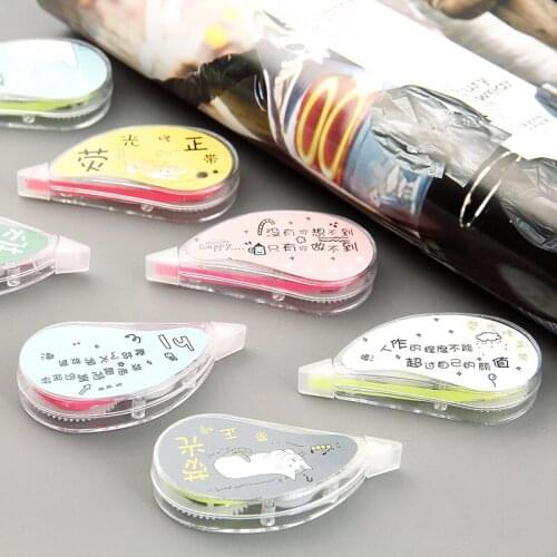1X Cats Kitten Fluorescence Color Correction Tape Stationery School Office Supply