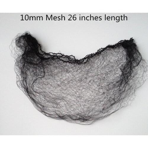 20pcs a Pack 10mm Mesh Wig Packing Net 26 Inches Stretch Length Black Hairnet