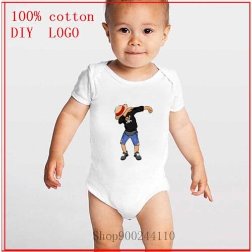2017 Fashion One Piece Fashion Anime Short Sleeve Luffy one Dab Cosplay Tops Clothes Designs Bodysuit Baby Unisex Baby Jumpsuit
