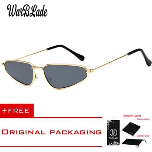 2018 New Fashion Women Small Cat Eye Sunglasses Double Bridges Men Clear Pink Shades UV400 WarBLade