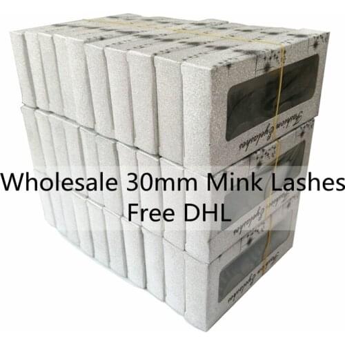 30/50 Pairs Wholesale 30mm Mink Full Strip Eyelashes 5D Long Mink Lashes Thick Lashes Makeup 3D Volume 30mm False Eyelashes