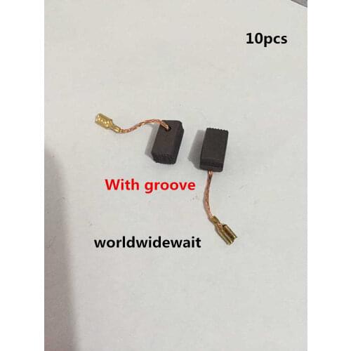 5 Pairs 14.5 x 6.5 x 8mm Electric Drill Motor Carbon Brushes with groove