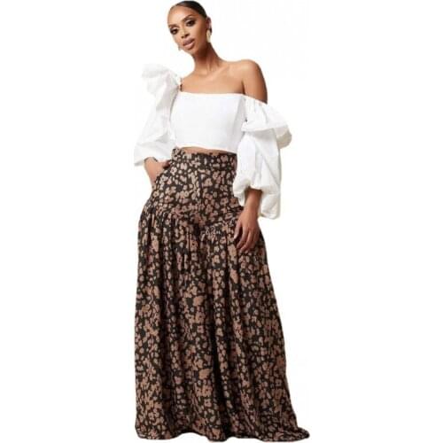 Dashiki African Pants For Women Wide Leg Pants Trousers Sexy High Waist Autumn New Fashion Casual Female Ropa Dama Bazin Africa