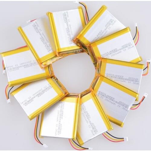 10pcs/Lot 3.7V 2800mAh 605060 Rechargeable li Polymer Li-ion Battery For moble Game Player mouse GPS PSP speaker 065060