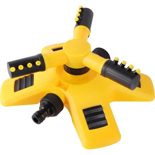 3-Arm 360 Degree Rotating Sprinklers Garden Grass Lawn Automatic Watering Nozzles Large Spray Area Coverage Watering Sprinkler