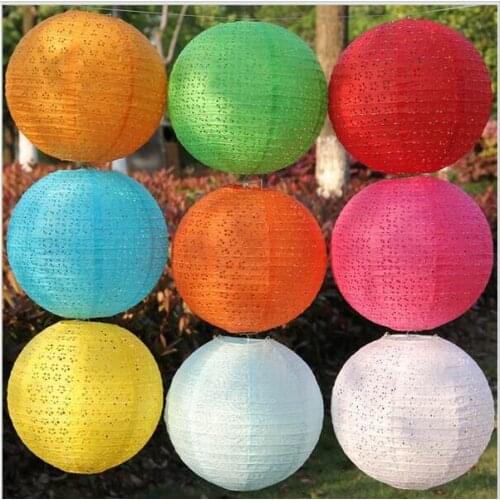 Hollow Round paper lanterns lamps festival wedding decoration birthday party chinese paper lanterns Christmas decorations 4sizes