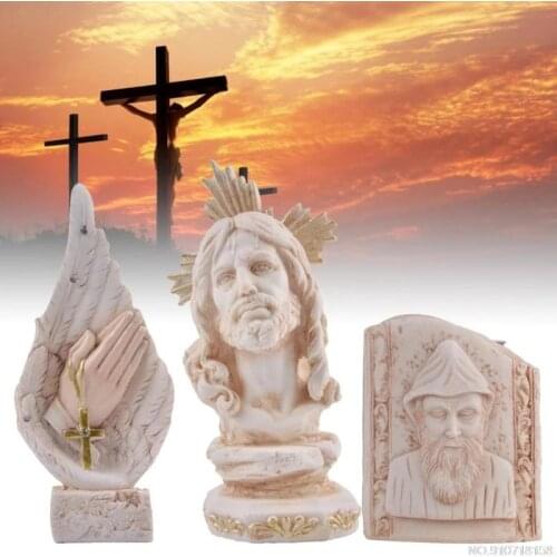 Innovative Handmade Jesus Head White Statue Christ Decoration Home Desk Ornament Church Figurine Crafts Christ Jy26 21 Dropship